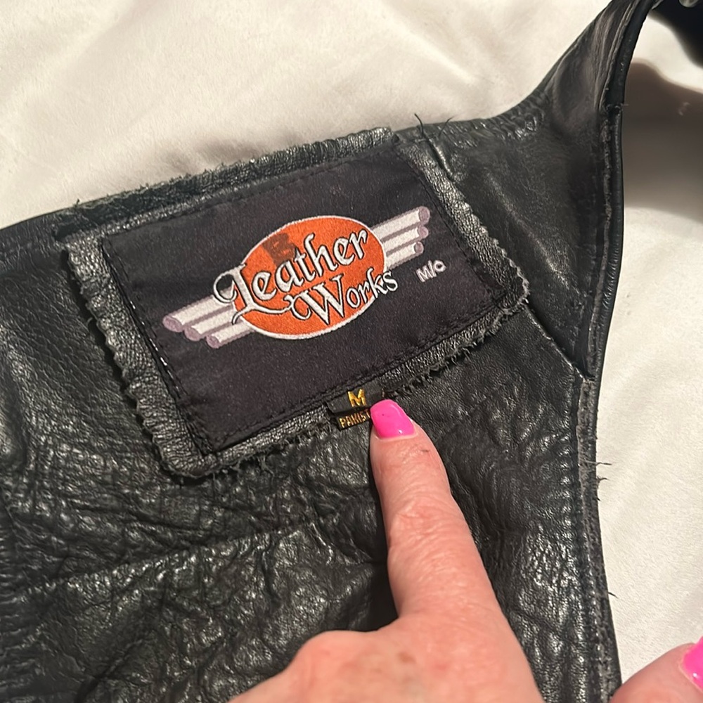 Black lined riding chaps